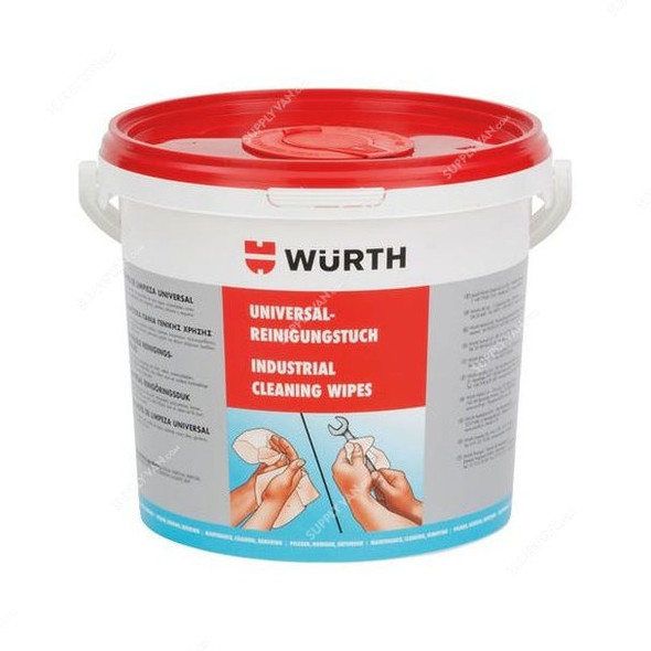 Wurth Universal Cleaning Cloth, 27CM Width x 32CM Length, Orange, 90 Pcs/Pack