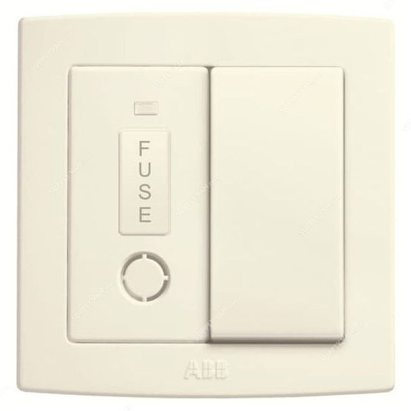 ABB Switched Fused Connection Unit With Neon LED, AC507-82, Concept BS, 13A, Ivory White