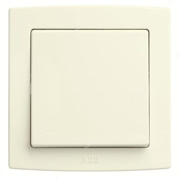 ABB Push Button Switch, AC430-82, Concept BS, 1 Gang, 1 Way, 250V, 10A, Ivory White