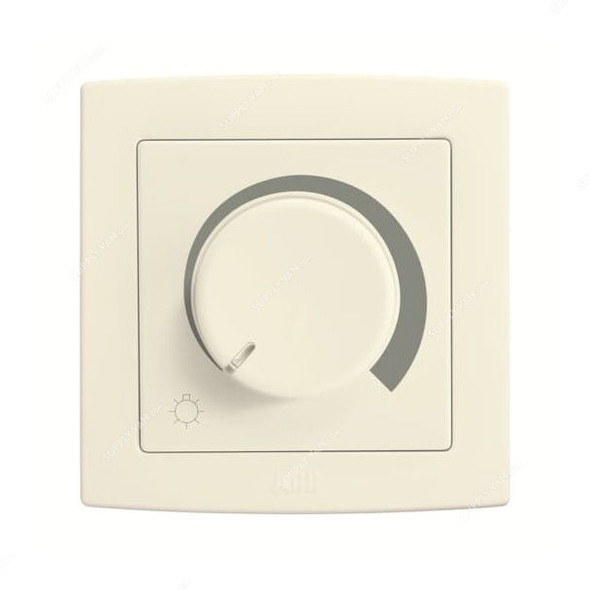 Abb Electric Rotary Dimmer Switch, AC412-82, Concept BS, Thermoplastic, 600W, Ivory White