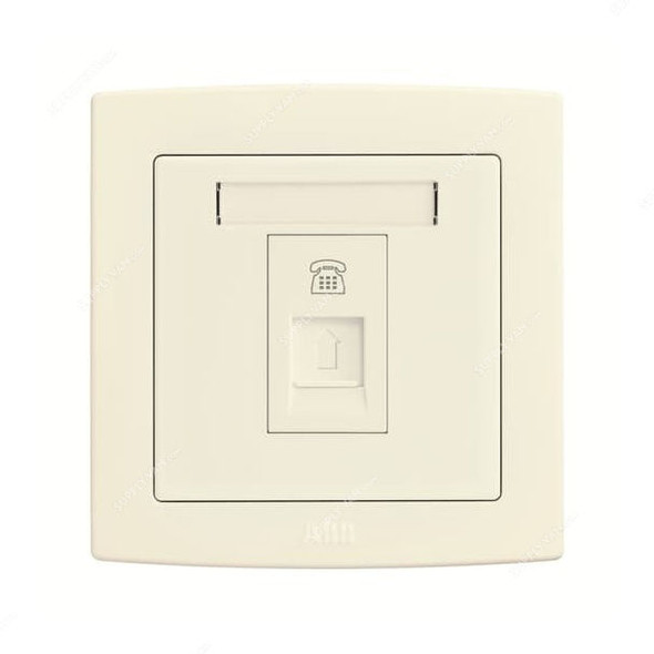 Abb Telephone Socket Outlet, AC321-82, Concept BS, Thermoplastic, 1 Gang, RJ11, Ivory White