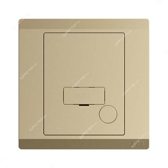 Abb Fused Connection Unit With Flex Outlet, BL506-PG, lnora, 250V, 13A, Royal Gold