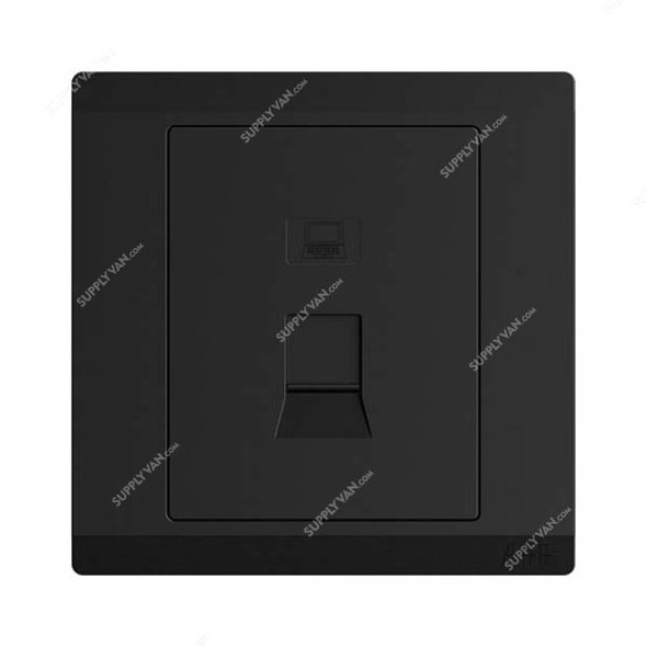 Abb Data Socket Outlet, BL331-885, lnora, 1 Gang, RJ45, Cat 5e, Starry Black