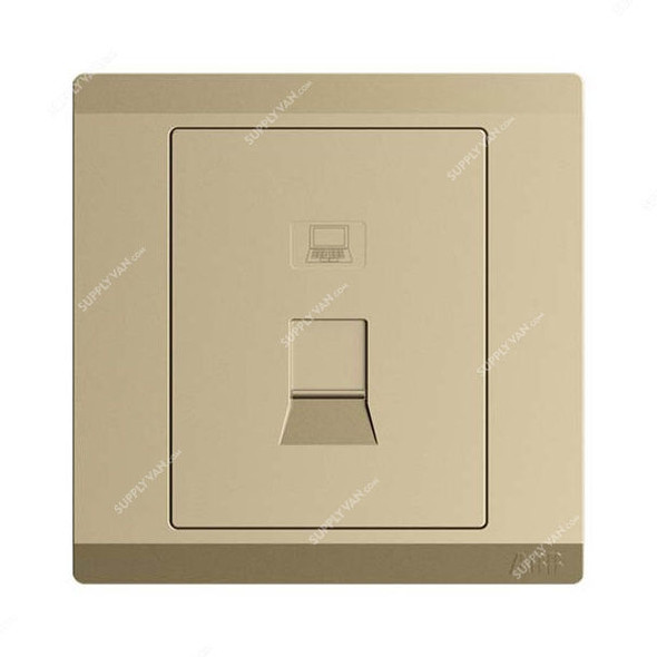 Abb Data Socket Outlet, BL333-PG, lnora, 1 Gang, RJ45, Cat 6, Royal Gold