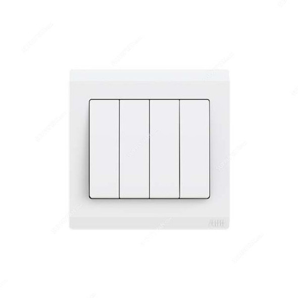 Abb Electrical Switch, BL108, Inora, 4 Gang, 2 Way, 10AX, White