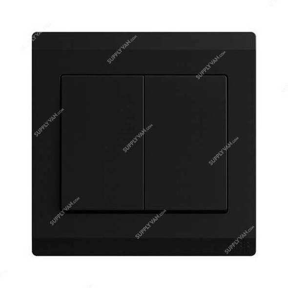 Abb Electrical Switch, BL106-885, Inora, 2 Gang, 2 Way, 10AX, Starry Black
