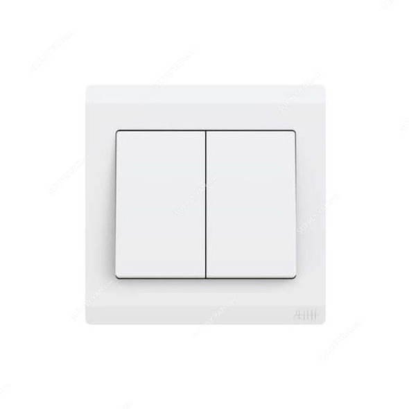 Abb Electrical Switch, BL106, Inora, 2 Gang, 2 Way, 10AX, White