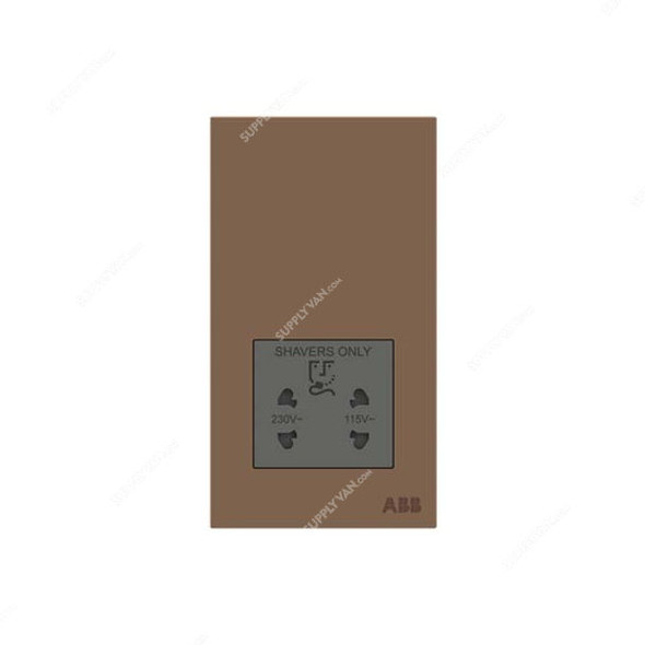 ABB Shaver Socket, AM40188-MO, Millenium, 20A, Mocha Brown