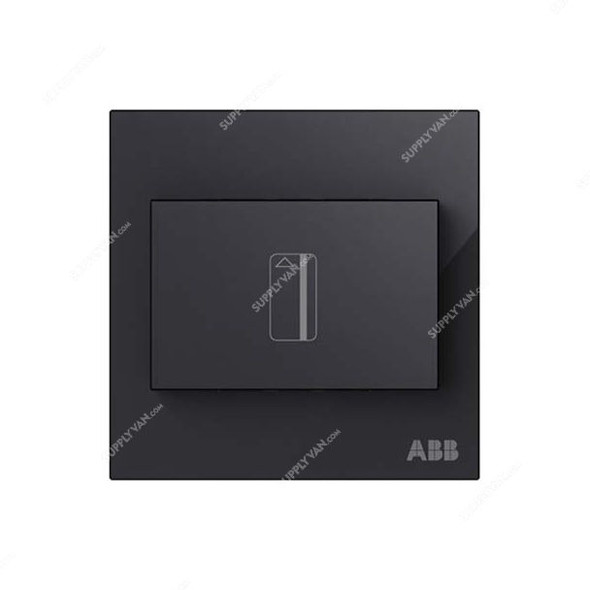 ABB Electronic Card Switch With Timmer, AM40544-BG, Millenium, 16A, Black Glass