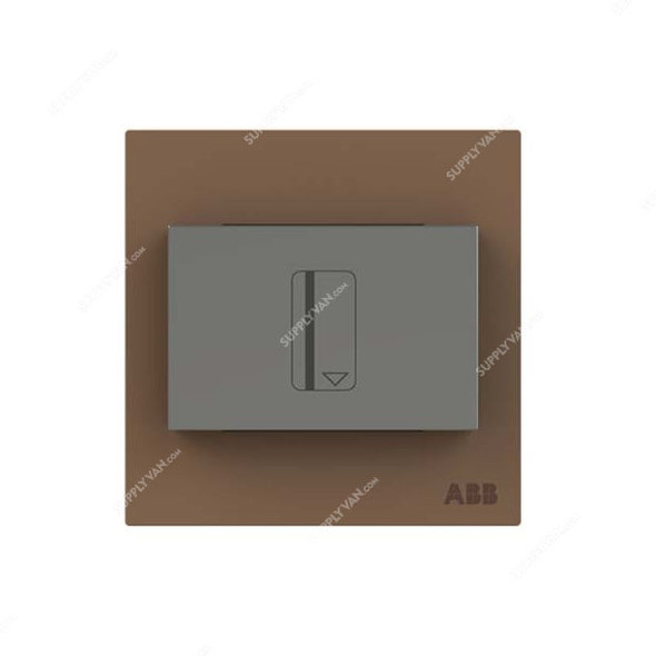 ABB Electronic Card Switch With Timmer, AM40544-MO, Millenium, 16A, Mocha Brown