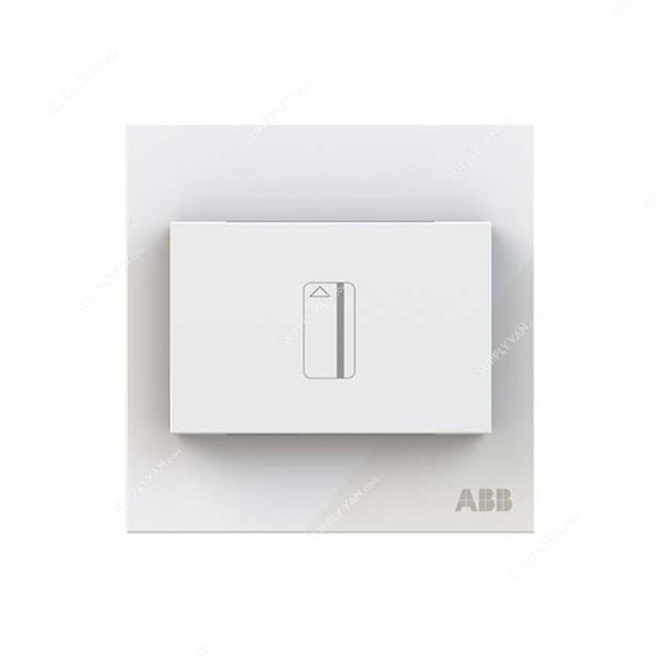 ABB Key Card Switch With LED, AM40244-WG, Millenium, 16A, White Glass