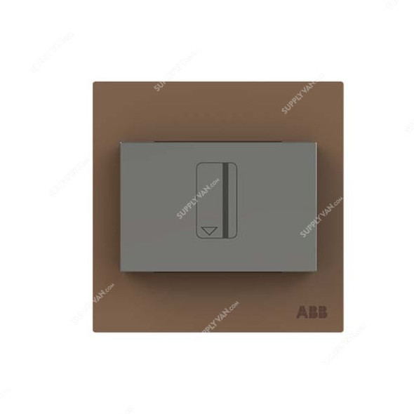 ABB Key Card Switch With LED, AM40244-MO, Millenium, 16A, Mocha Brown