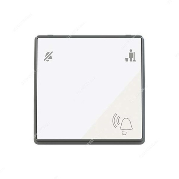 ABB DND/MUR Corridor Unit With LED and Bell, AM40344-WG, Millenium, 1P, 2 Gang, 10A, White Glass