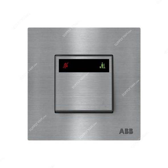 ABB DND/MUR Corridor Unit With LED and Bell, AM40344-ST, Millenium, 1P, 2 Gang, 10A, Stainless Steel