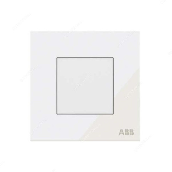 ABB Premium Blank Plate, AM50444-WG, Millenium, 1 Gang, White Glass