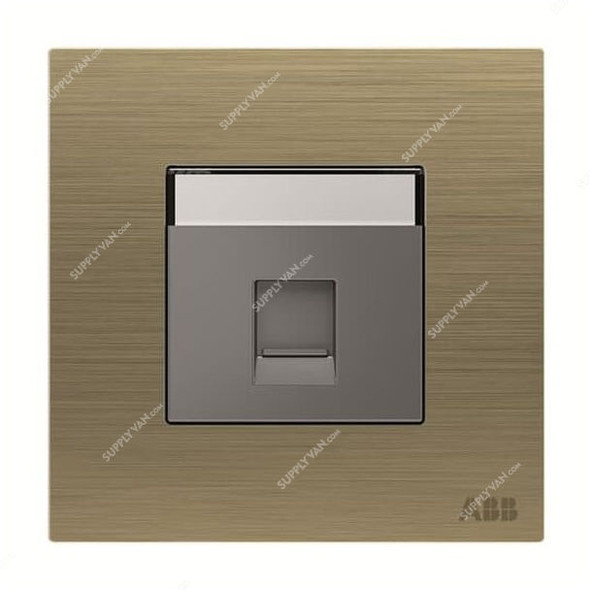 ABB BT Master Telephone Socket, AM30544-AG, Millenium, 1 Gang, RJ11/RJ12, Antique Gold