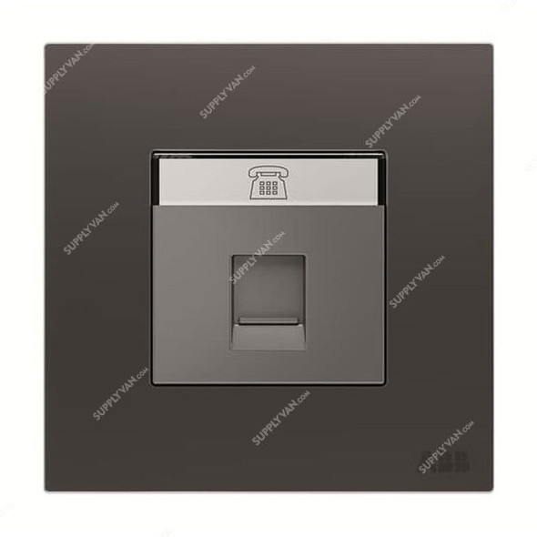 ABB Telephone Socket, AM32144-SB, Millenium, 4P, 1 Gang, RJ11, Silk Black