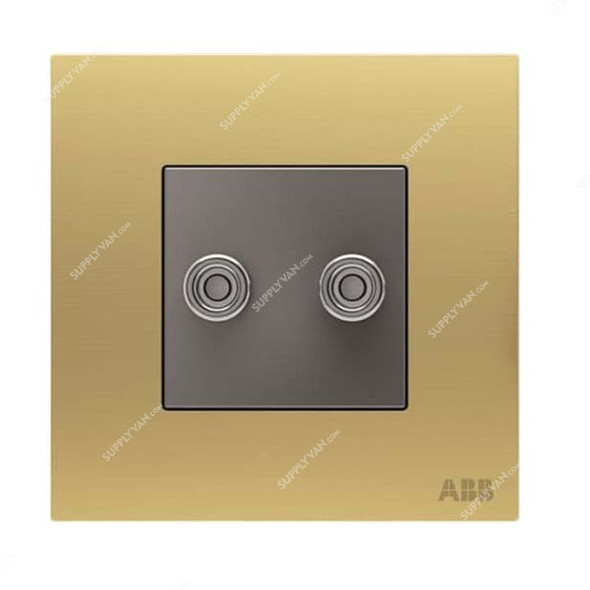 ABB Audio Socket, AM34144-MG, Millenium, 1 Gang, 2 Terminals, Matt Gold