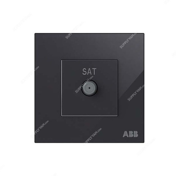 ABB SAT Socket, AM30344-BG, Millenium, 1 Gang, Black Glass