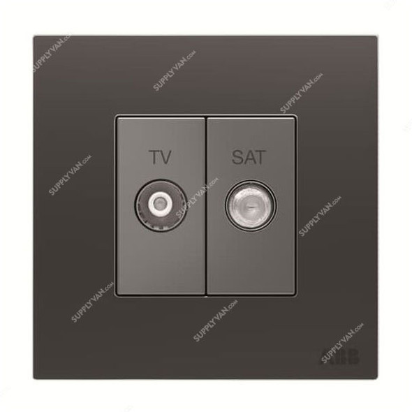 ABB TV and SAT Socket, AM31344-SB, Millenium, 1 Gang, Silk Black