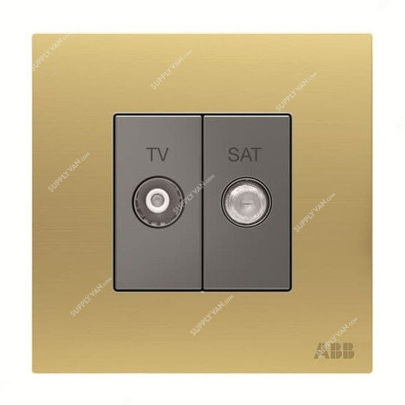 ABB TV and SAT Socket, AM31344-MG, Millenium, 1 Gang, Matt Gold