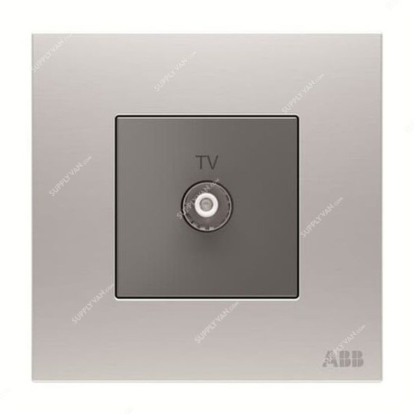ABB TV Socket, AM30144-ST, Millenium, 1 Gang, Stainless Steel