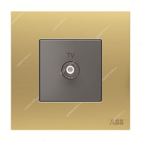 ABB TV Socket, AM30144-MG, Millenium, 1 Gang, Matt Gold