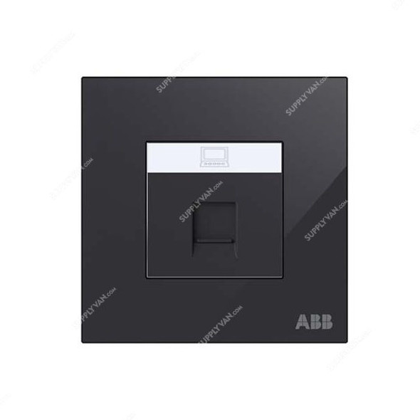 ABB Data Socket, AM33344-BG, Millenium, 1 Gang, RJ45, Cat 5e, Black Glass