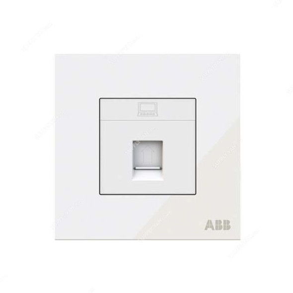 ABB Data Socket, AM33344-WG, Millenium, 1 Gang, RJ45, Cat 5e, White Glass