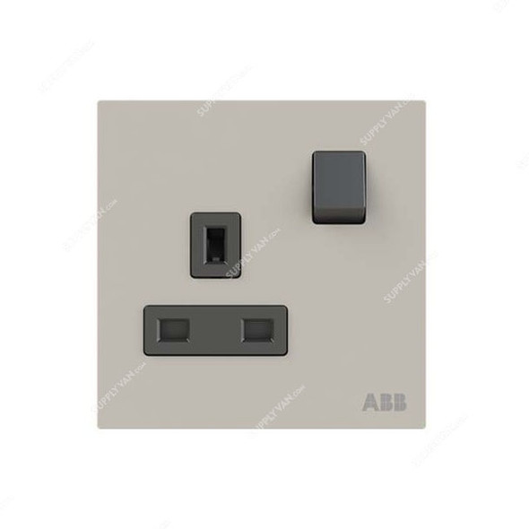 ABB Double Pole Switched Socket, AM23786-DU, Millenium, 1 Gang, 2P, 13A, Dune Sand