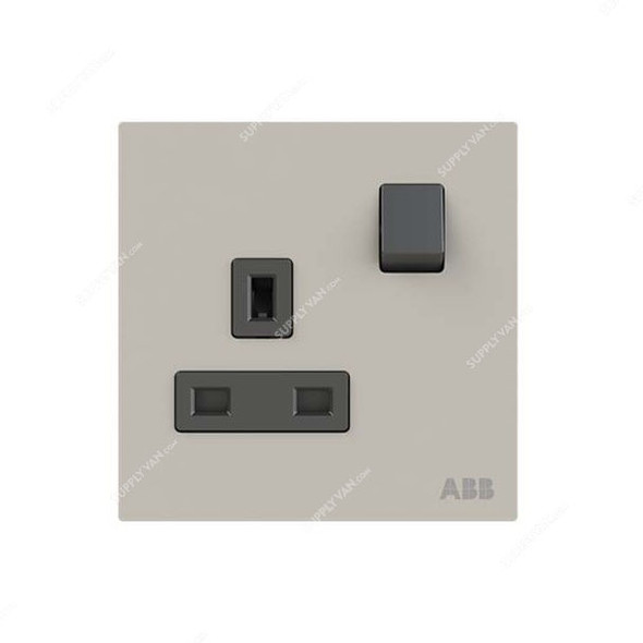 ABB Single Pole Switched Socket, AM23386-DU, Millenium, 1 Gang, 1P, 13A, Dune Sand