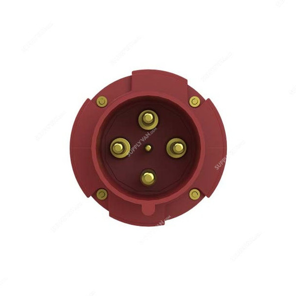 Abb Industrial Plug, 363-P6, 380-415V, IP44, 63A, 3P+E, Red