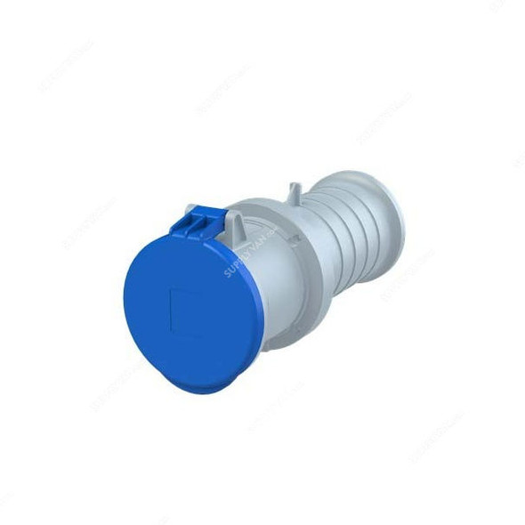 Abb Pin and Sleeve Connector, 263C6, 200-250V, IP44, 63A, 2P+E, Blue