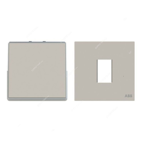 ABB Electrical Switch With Rocker Frame, AMD10544-DU+AMD5044-DU, Millenium, 1 Gang, 2 Way, 10A, Dune Sand