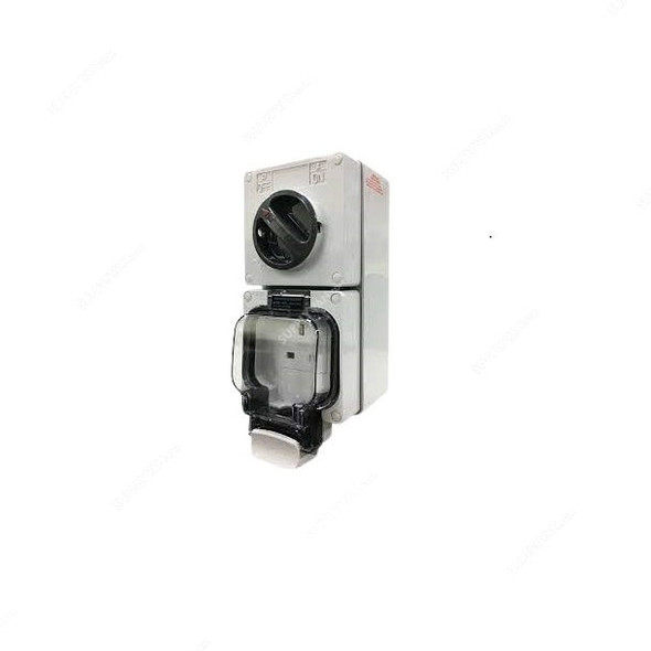 Abb Weatherproof Switch Isolator, WSW101CL, IP66, 1 Gang, 1 Way, 10A