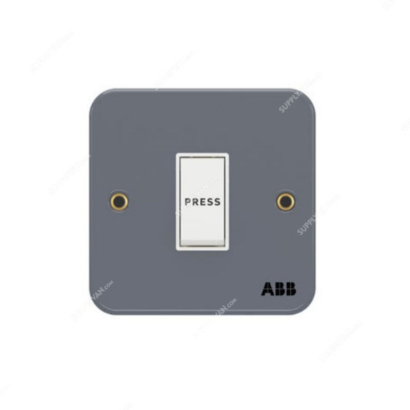 Abb Electrical Switch, BM430, Metal Clad Series, Urea/Metal, 1 Gang, 1 Way, 10A