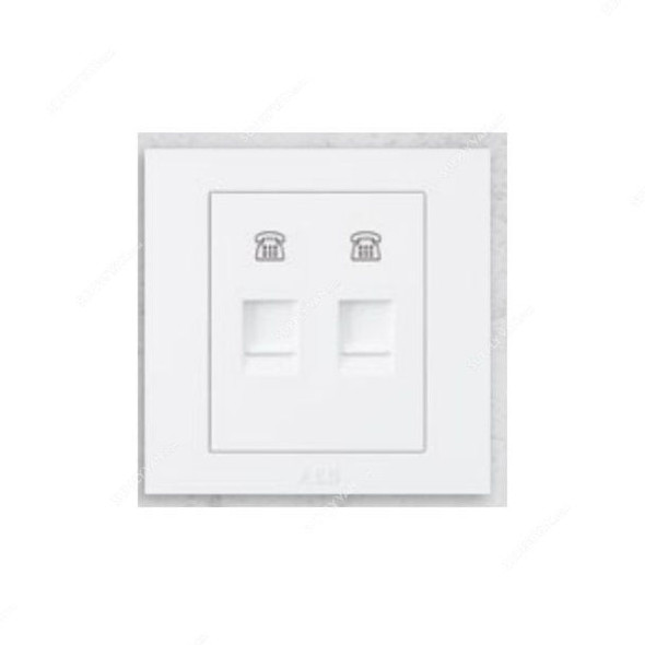 Abb Telephone Outlet Socket, BH322, Kalo, 2 Gang, 35MM