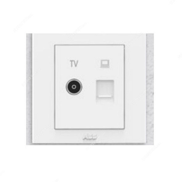 Abb TV and Data Outlet Socket, BH325, Kalo, 2 Gang, 35MM