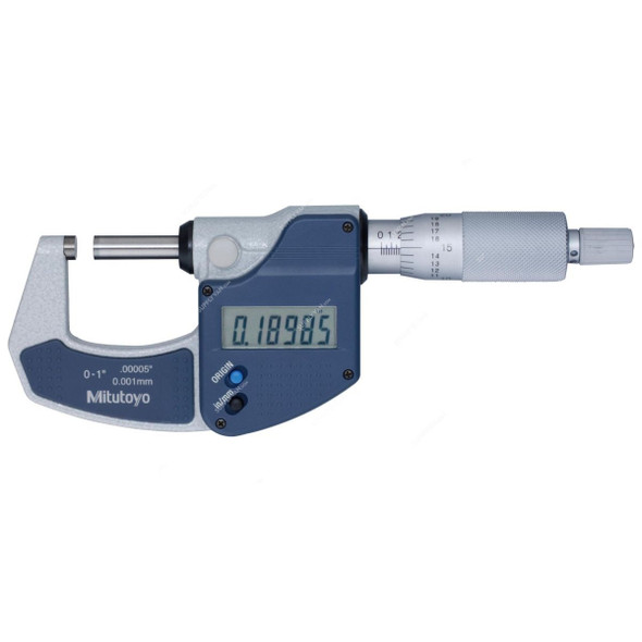 Mitutoyo Digital Micrometer, 293-831, Inch/Metric, Range 0-1 Inch