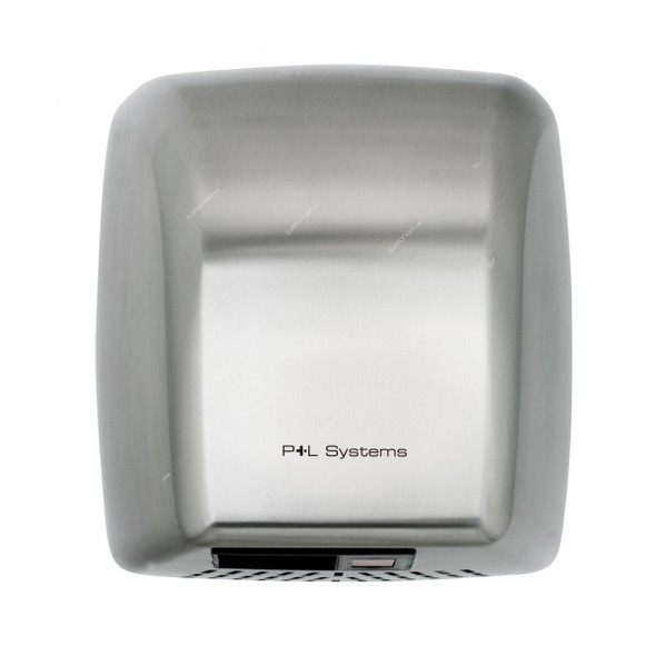 P+L Systems Automatic Hand Dryer, DV2100S, 2100W, 5000 RPM, Stainless Steel, Grey