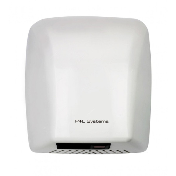 P+L Systems Automatic Hand Dryer, DV2100P, 2100W, 5000 RPM, ABS Plastic, White