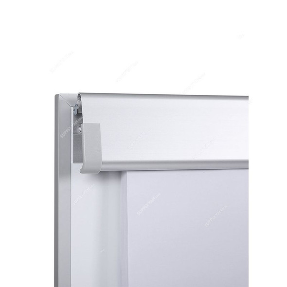 Master Flip Chart With Metal Base Stand and 5 Wheels, 70CM Length x 100CM Height, White/Silver