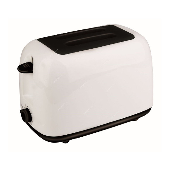 Khind Bread Toaster With Anti-Dust Cover, BT808, 2 Slices, 750W, White/Black