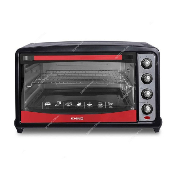 Khind OTG Electric Oven, OT7005, 2280W, 70 Ltrs, Black/Red