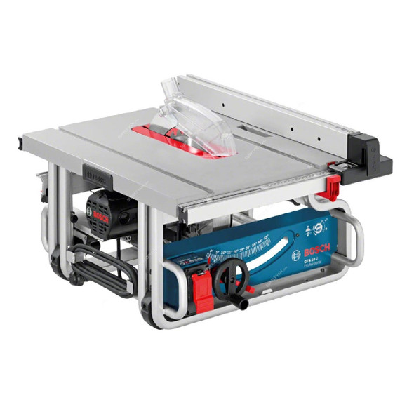 Bosch Professional Table Saw, GTS-10-J, 1800W, 30MM Bore Dia x 254MM Blade Dia, 642 x 634MM Table Size