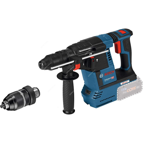 Bosch Professional Cordless Rotary Hammer Drill With 2Pcs 6.0Ah Battery, GBH-18V-26-F, 18V, 2.6 J