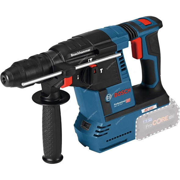 Bosch Professional Cordless Rotary Hammer Drill With SDS Plus, GBH-18V-26-F, 18V, 2.6 J