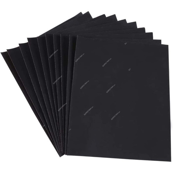 Robustline Wet/Dry Sandpaper Sheet, Silicon Carbide, Grit 1000, 10 Pcs/Pack