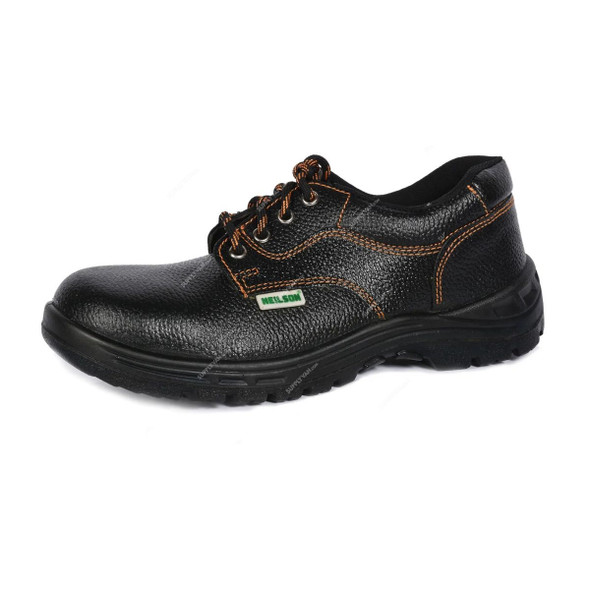 Neilson Wide Fit Low Ankle Safety Shoes, NI6, Leather, S1P SRA, Steel Toe, Size41, Black