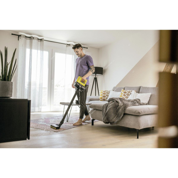 Karcher VC 4 Cordless MyHome Vacuum Cleaner, 11986210, 100-240V, 650ML Tank Capacity, Yellow
